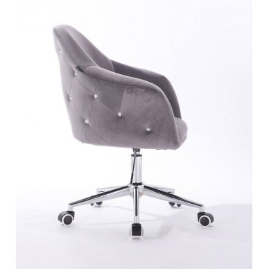 Beauty salons and beauticians stool HR547K, graphite velour 2