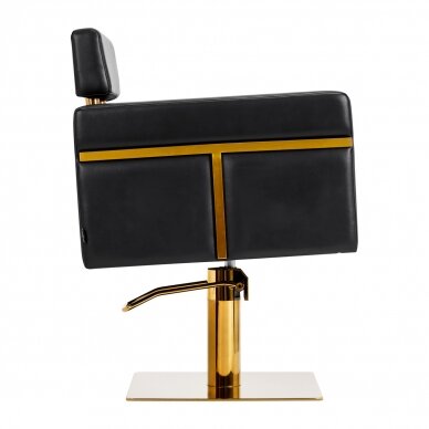 Professional hairdressing chair GABBIANO TOLEDO, black with gold details 2