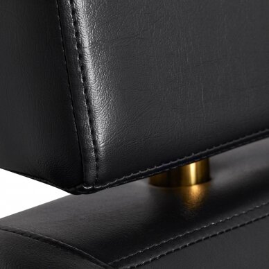 Professional hairdressing chair GABBIANO TOLEDO, black with gold details 6