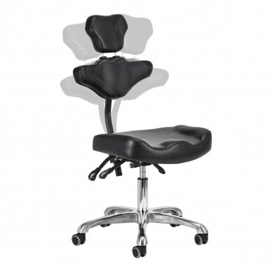 Professional masters chair for tattoo artists and beauty salons PRO-INK 973, black color 1