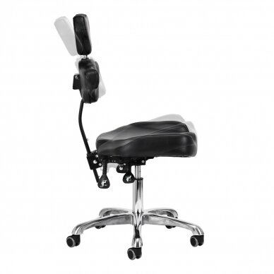 Professional masters chair for tattoo artists and beauty salons PRO-INK 973, black color 3