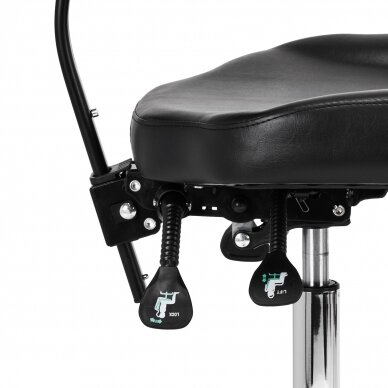 Professional masters chair for tattoo artists and beauty salons PRO-INK 973, black color 9