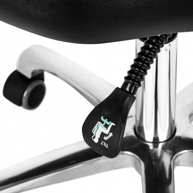 Professional masters chair for tattoo artists and beauty salons PRO-INK 973, black color 10