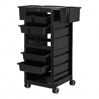 Professional barber trolley GABBIANO 68A, black color 1