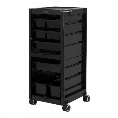 Professional barber trolley GABBIANO 68B, black color 2