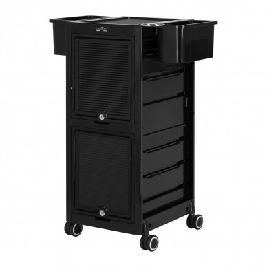 GABBIANO professional barber trolley 68C, black color