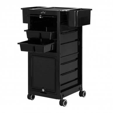 GABBIANO professional barber trolley 68C, black color 1