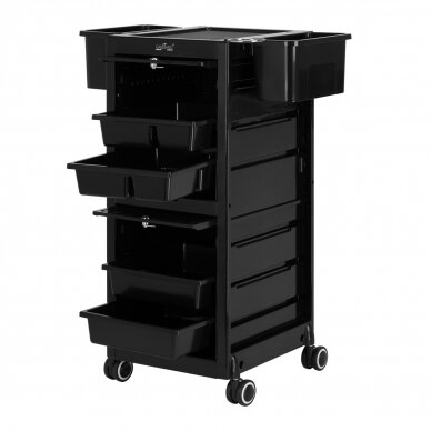 GABBIANO professional barber trolley 68C, black color 2