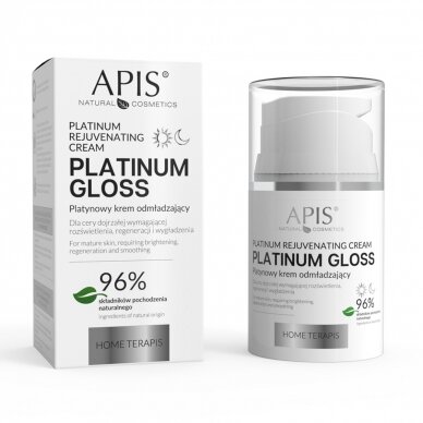 APIS HOME TERAPIS PLATINUM GLOSS jauninantis veido kremas su sviestmedžio aliejumi, 50 ml