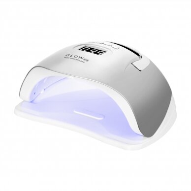 Professional UV/LED nail lamp for manicure GLOW F2 SP 220W, silver color