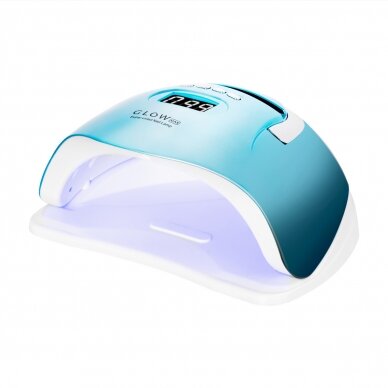 Professional UV/LED nail lamp for manicure GLOW F2 BP 220W, turquoise color