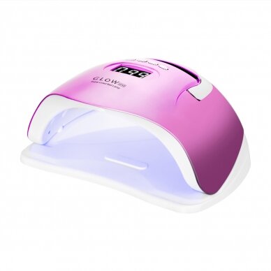 Professional UV/LED nail lamp for manicure GLOW F2 RP 220W, fuchsia color