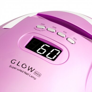 Professional UV/LED nail lamp for manicure GLOW F2 RP 220W, fuchsia color 3