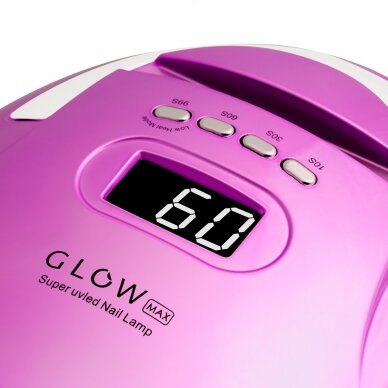 Professional UV/LED nail lamp for manicure GLOW F2 RN 220W, fuchsia/blue color 3