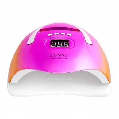 Professional UV/LED nail lamp for manicure GLOW F2 RC 220W, fuchsia/gold color 2