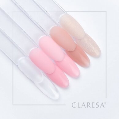 CLARESA строительный гель для наращивания ногтей SOFT&EASY CHAMPAGNE, 12 г. 4