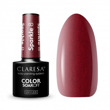 CLARESA long-lasting hybrid nail polish SPARKLE 8, 5 g.