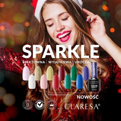 CLARESA стойкий гибридный гель лак для ногтей SPARKLE 8, 5 г. 1