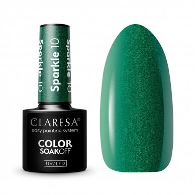 CLARESA long lasting hybrid gel polish SPARKLE 10, 5 g.