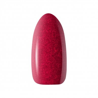 OCHO NAILS ilgalaikis hibridinis nagų lakas manikiūrui RED 206, 5 g. 1