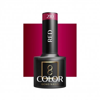 Стойкий гибридный лак для ногтей OCHO NAILS RED 210, 5 г.