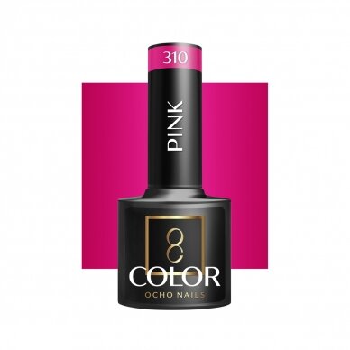 OCHO NAILS ilgalaikis hibridinis nagų lakas manikiūrui PINK 310, 5 g.