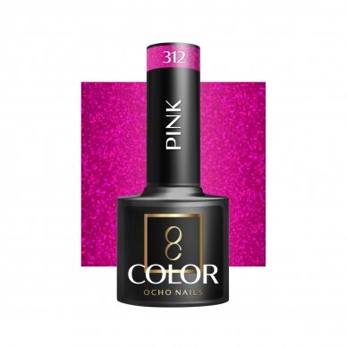 OCHO NAILS стойкий гибридный лак для маникюра  PINK 312, 5 г.