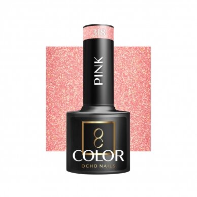 OCHO NAILS long-lasting hybrid nail polish for manicure PINK 318, 5 g.