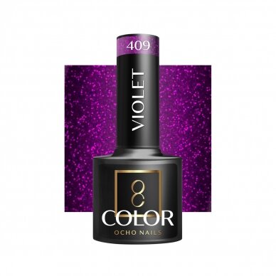 OCHO NAILS long-lasting hybrid nail polish for manicure VIOLET 409, 5 g.