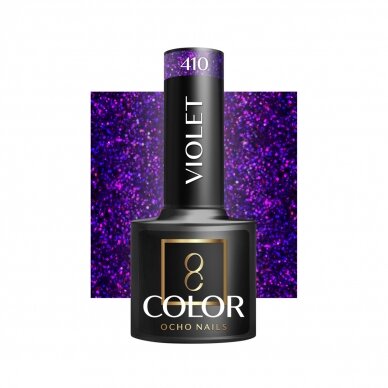 OCHO NAILS long-lasting hybrid nail polish for manicure VIOLET 410, 5 g.