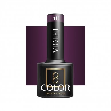 OCHO NAILS long-lasting hybrid nail polish for manicure VIOLET 411, 5 g.