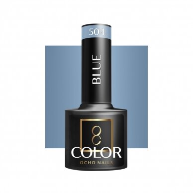 OCHO NAILS long-lasting hybrid nail polish for manicure BLUE 504, 5 g.