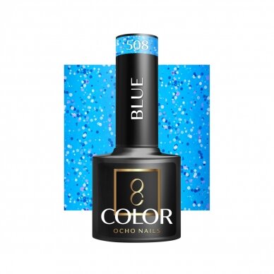 OCHO NAILS long-lasting hybrid nail polish for manicure BLUE 508, 5 g.