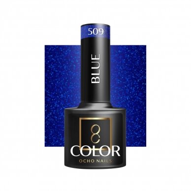 OCHO NAILS стойкий гибридный лак для маникюра BLUE 509, 5 г.