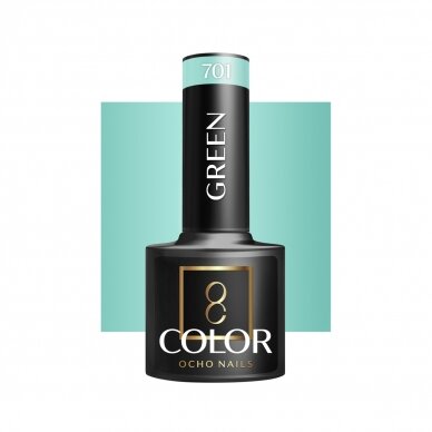 OCHO NAILS long-lasting hybrid nail polish for manicure GREEN 701, 5 g.