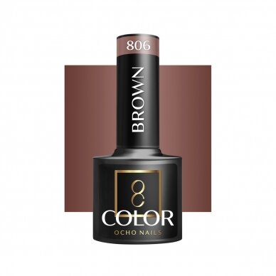 OCHO NAILS стойкий гибридный лак для маникюра  BROWN 806, 5 g.