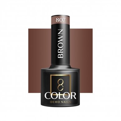 OCHO NAILS стойкий гибридный лак для маникюра  BROWN 807, 5 g.