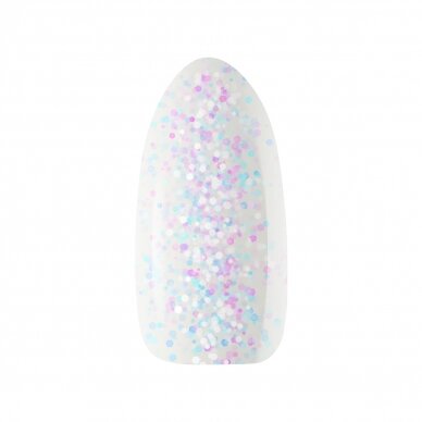 OCHO NAILS Стойкий гибридный лак для маникюра GLITTER G01, 5 г. 1