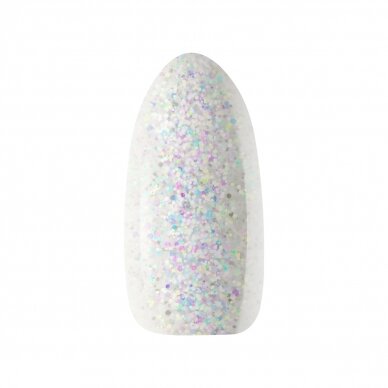 OCHO NAILS ilgalaikis hibridinis nagų lakas manikiūrui GLITTER G02, 5 g. 1