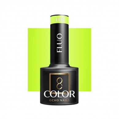 OCHO NAILS hybrid nail polish for manicure FLUO F01, 5 g.