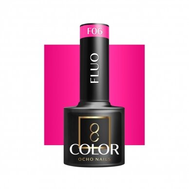 OCHO NAILS long-lasting hybrid nail polish for manicure FLUO F06, 5 g.