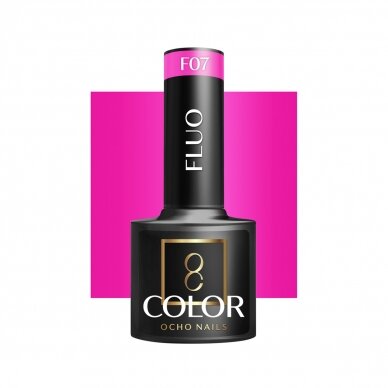 OCHO NAILS long-lasting hybrid nail polish for manicure FLUO F07, 5 g.