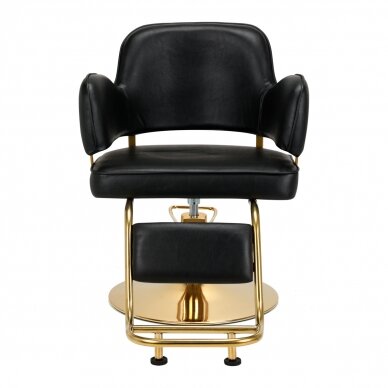 Professional hairdressing chair for beauty salons LINZ GOLD, black color 2