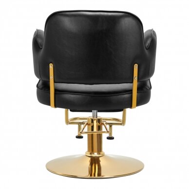 Professional hairdressing chair for beauty salons LINZ GOLD, black color (EXHIBITION WITH DEFECT) 5