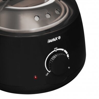 Profesionalus vaško šildytuvas skardinėms ir granulėms IWAX 100 400ML 100W, juodos spalvos 4