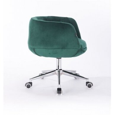 Beauty salon chair with wheels HR333K, green velor 2