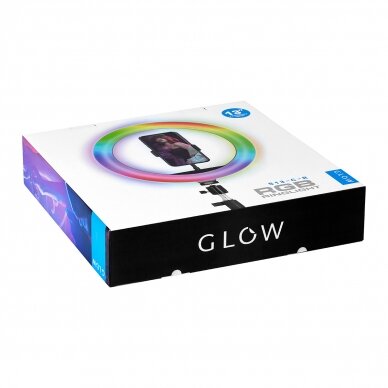 Профессиональная лампа для макияжа GLOW LED RING RGB 13" bsc с подставкой 10Вт  14