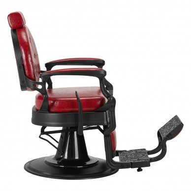 Professional barber chair for hairdressers and beauty salons GABBIANO PRESIDENT, red color  3