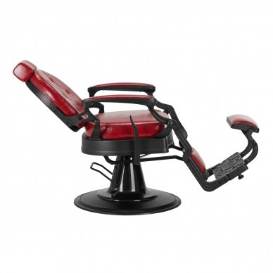 Professional barber chair for hairdressers and beauty salons GABBIANO PRESIDENT, red color  4