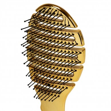 Flexible hair brush P-1032, golden color 3